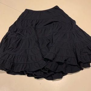 Limited black cotton twirl skirt